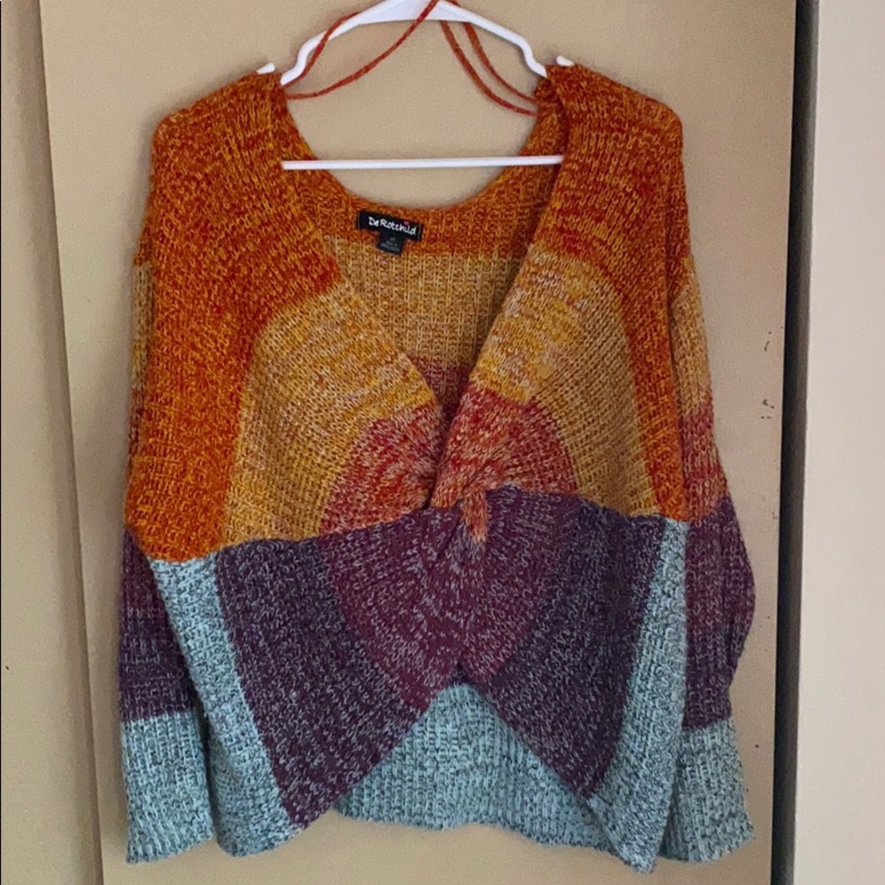 Cris Cross multi colored sweater